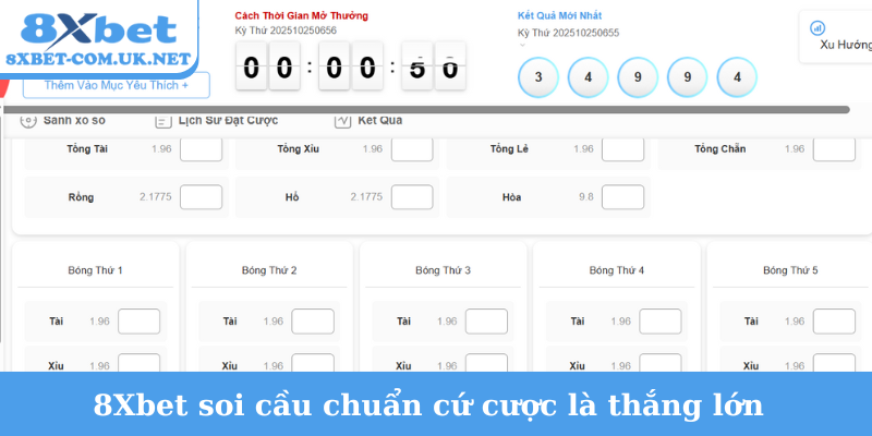 8Xbet soi cầu chuẩn cứ cược là thắng lớn