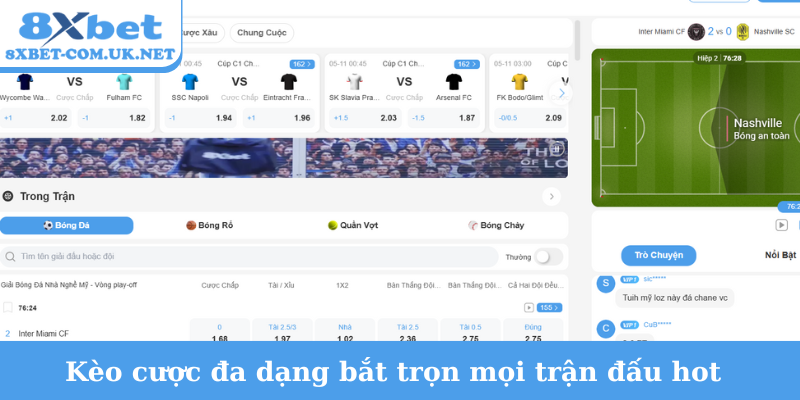 Kèo cược đa dạng bắt trọn mọi trận đấu hot